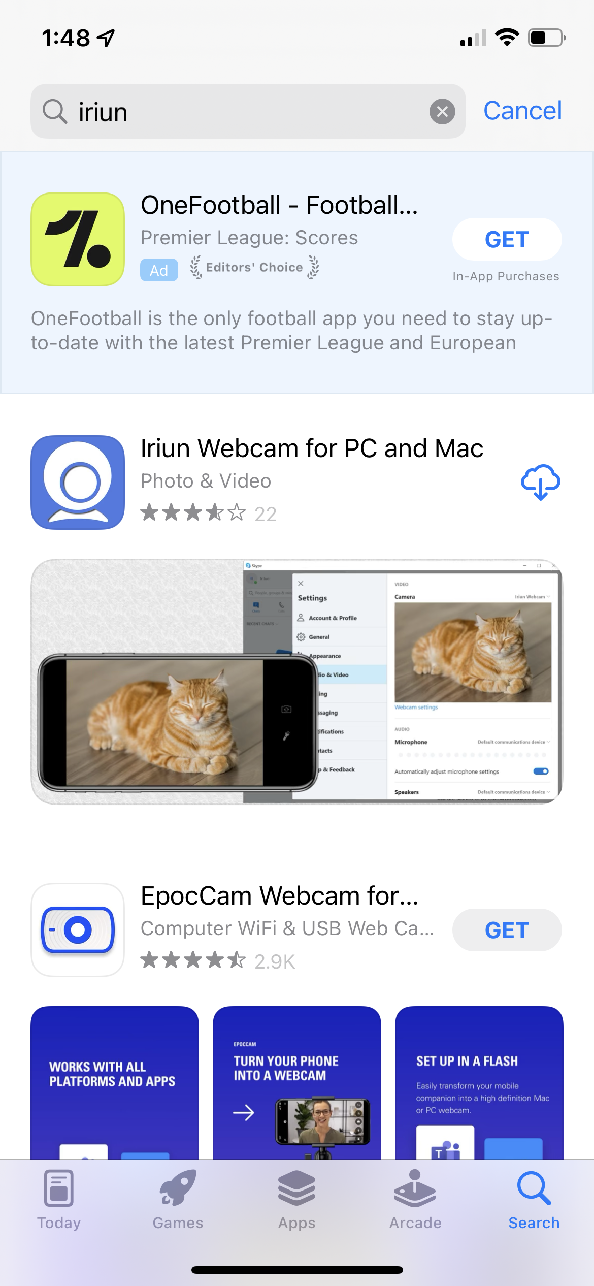 Iriun webcam on App Store