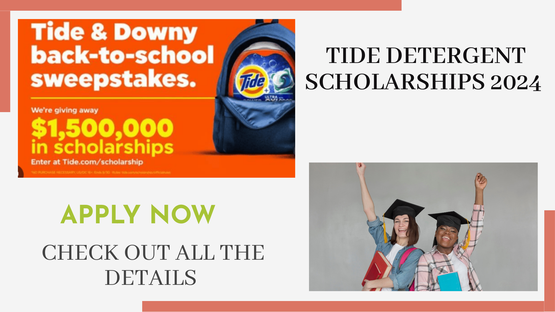 Tide and Downy Back to School Scholarship Tide Detergent Scholarships