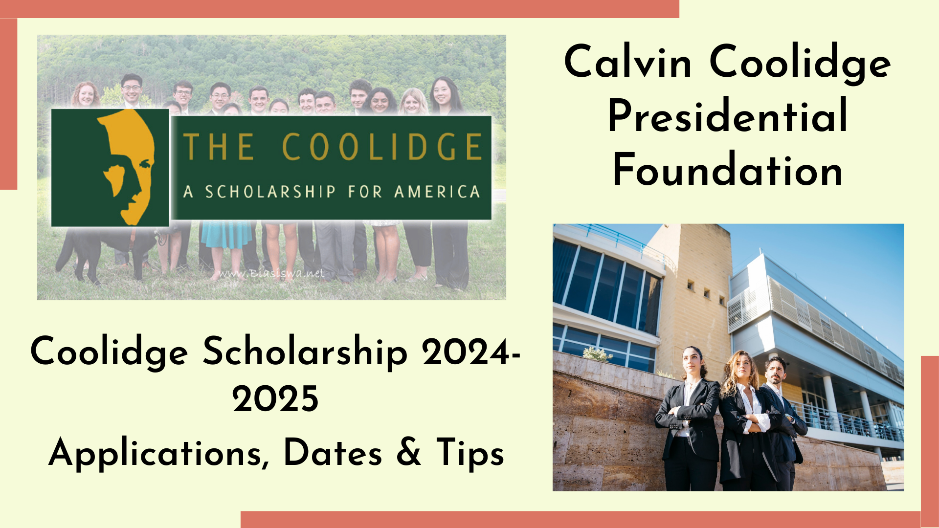 Coolidge Scholarship 20242025 Calvin Coolidge Presidential Foundation